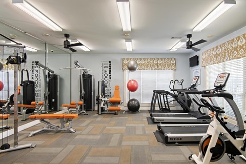 Fitness Center equipment at Park Summit Apartments in Decatur, GA 30033